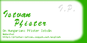 istvan pfister business card