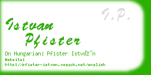 istvan pfister business card